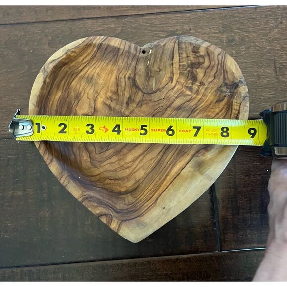 Heart Shaped Wood Dish Catch All Wall art - Picture 5 of 6